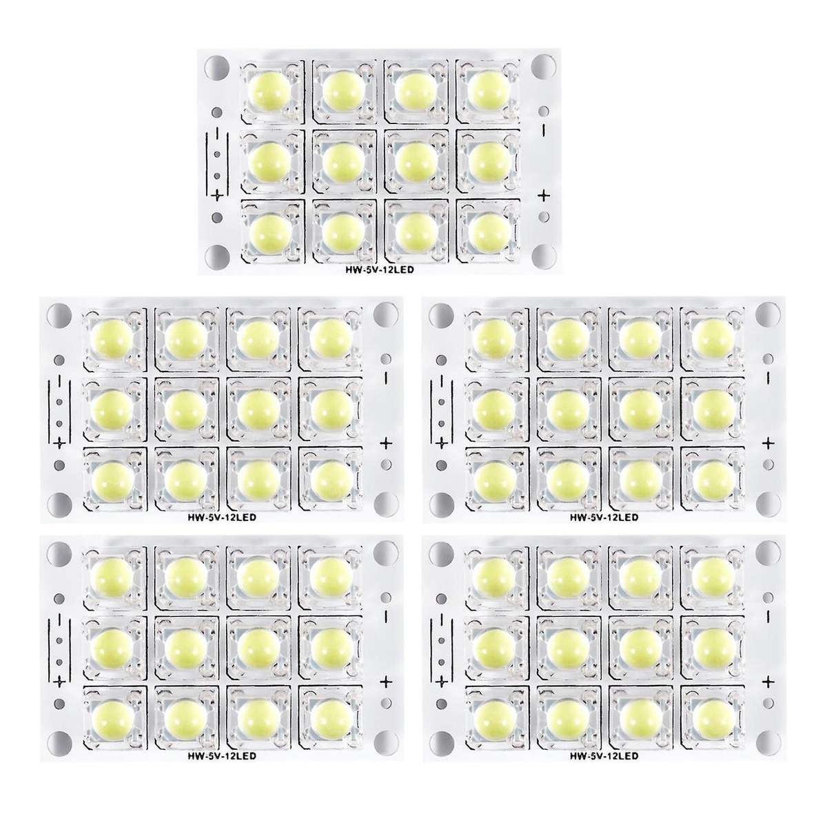 5x Dc 3v-5v-12-led-super Helle Weisse Piranha Led Platine Led Lichter
