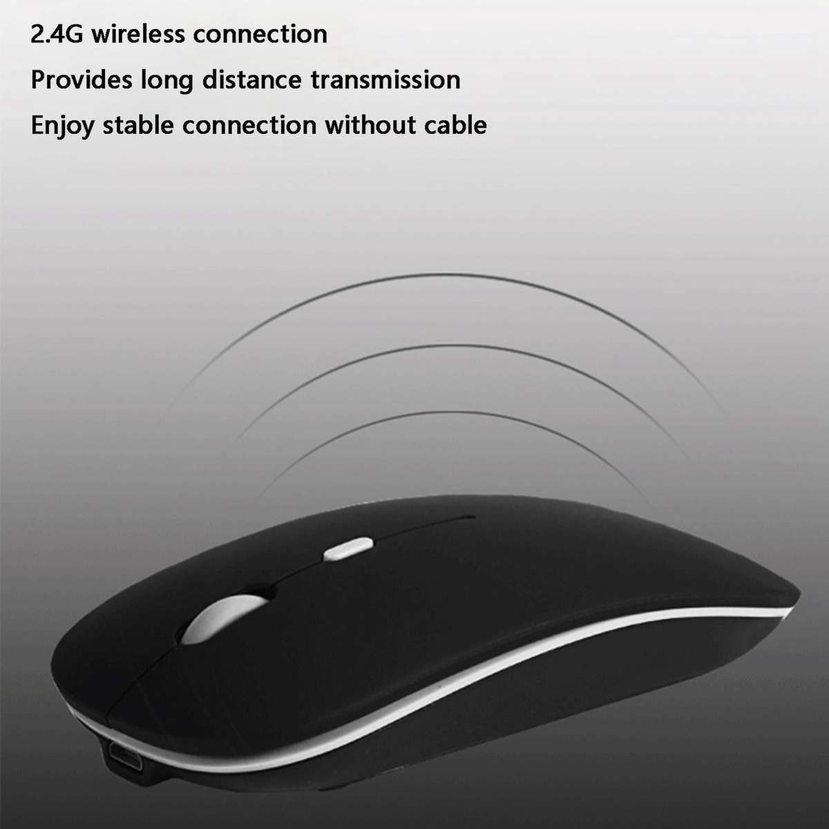 5.0 Bluetooth Wireless Mouse for Apple Macbook Air Xiaomi Pro Black