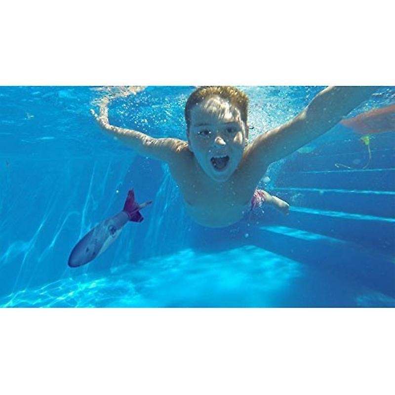 4 Pcs Children's Swimming Toy Shark Shape Dive Toy Game Diving Toy