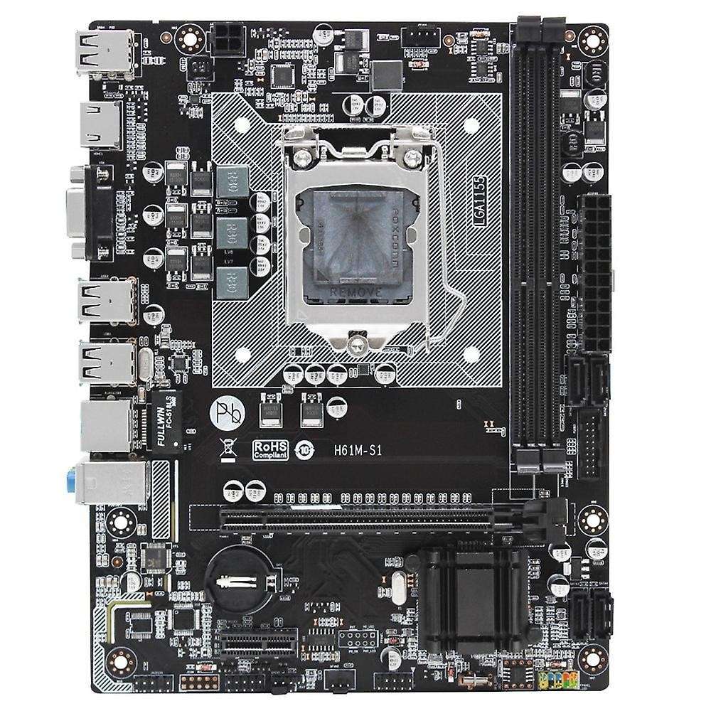 H61-m Desktop Motherboard Lga1155 Cpu Support M.2 Nvme Ssd 2xddr3