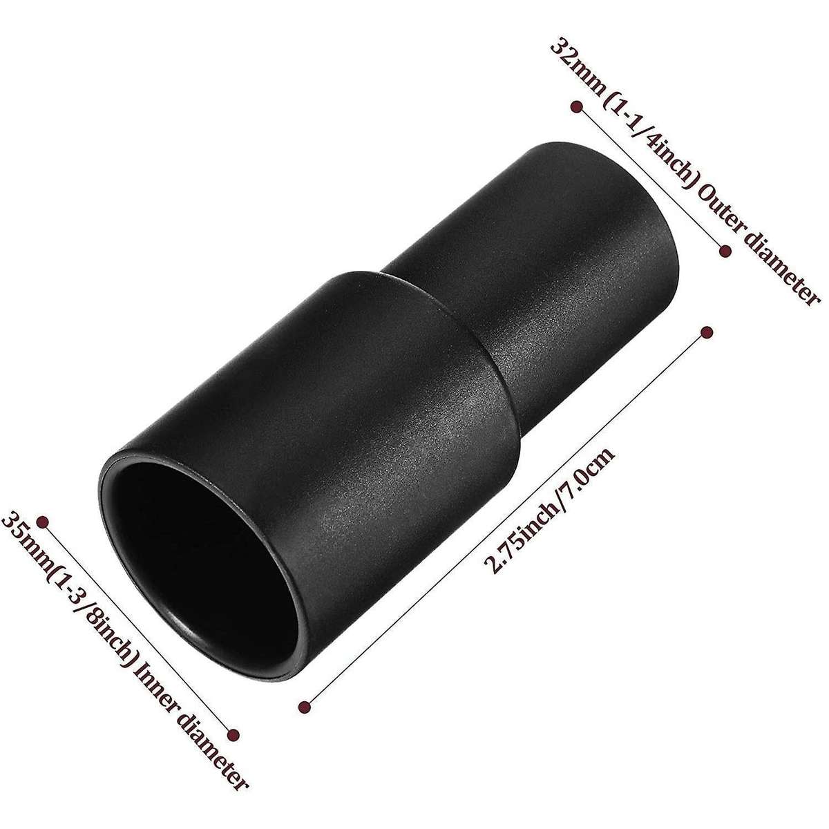 2 Pieces 1 3/8 Inch to 1 1/4 Inch Universal Cleaner Hose Converter