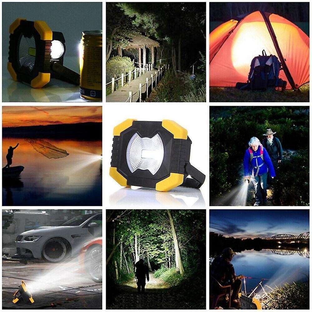 50w Spotlight Solar Light Led Work Light Usb Rechargeable Flashlight