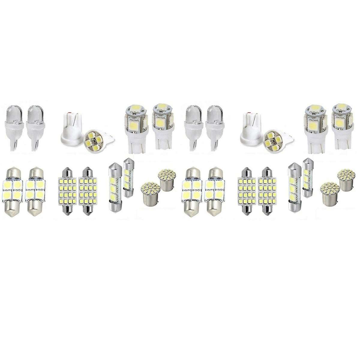 28pcs Led Interior Package Kit for T10 36mm Map License Plate Lights