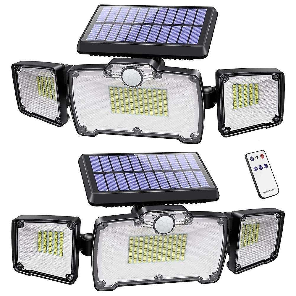 Solar Outdoor Lights, 218 Led 2800lm Flood Lights