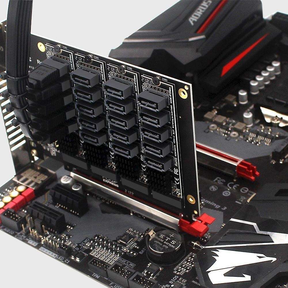 Pci-e Sata Card Pcie X16 Nvme M.2 Raid Array Expansion to Sata