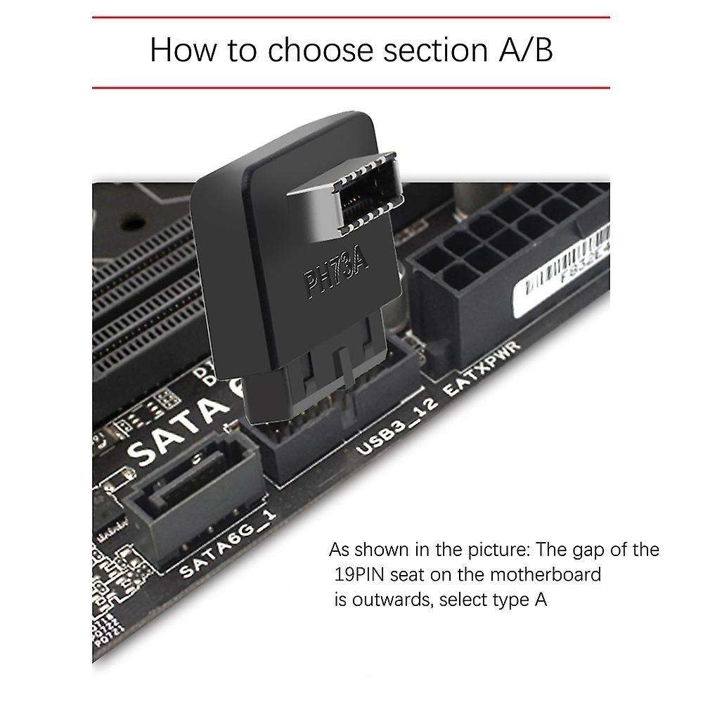 Ph73a Computer Motherboard Usb3.019p/20p to Type-e90 Degree