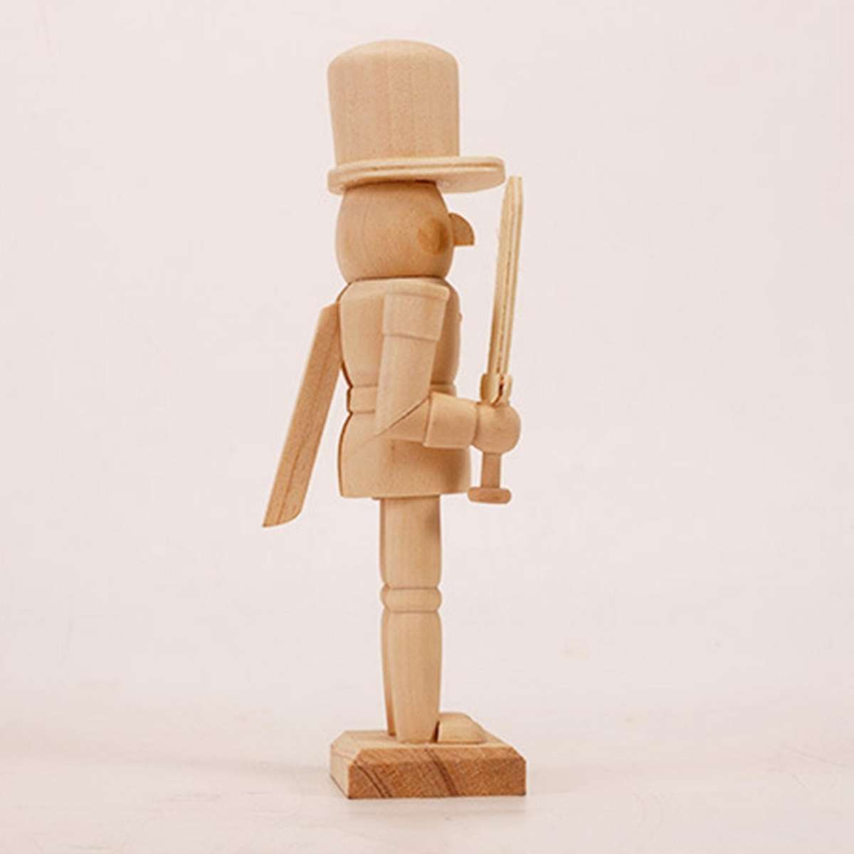 20.5cm Nutcracker Puppet White Embryo Walnut Soldier Shaped Ornaments
