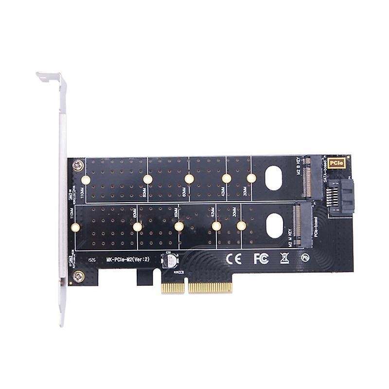 M.2 Nvme Ssd Ngff to Pcie X4 M Key Plus B Key Dual Interface Card