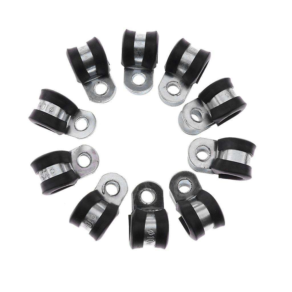 3/8 Inch 10mm Fuel Line Hose Clamp Clip Fastener Rubber Cushion