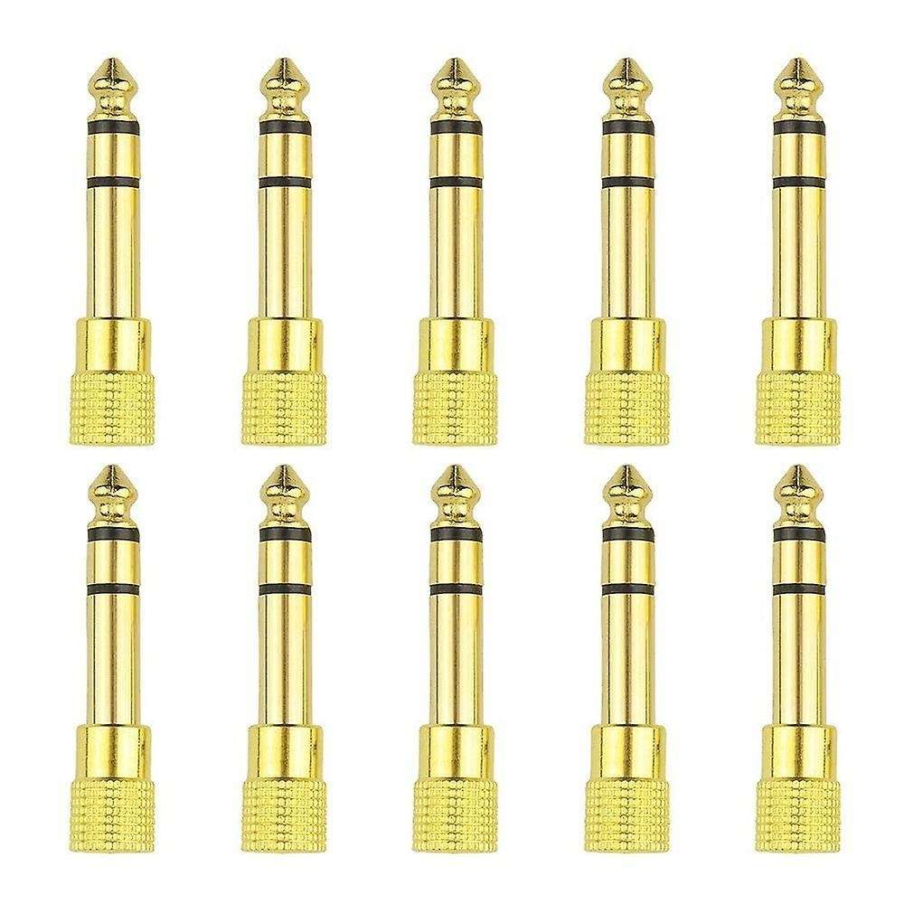 1pcs Earphone Head Connector Plug 6.35 Mm Male to 3.5mm Female