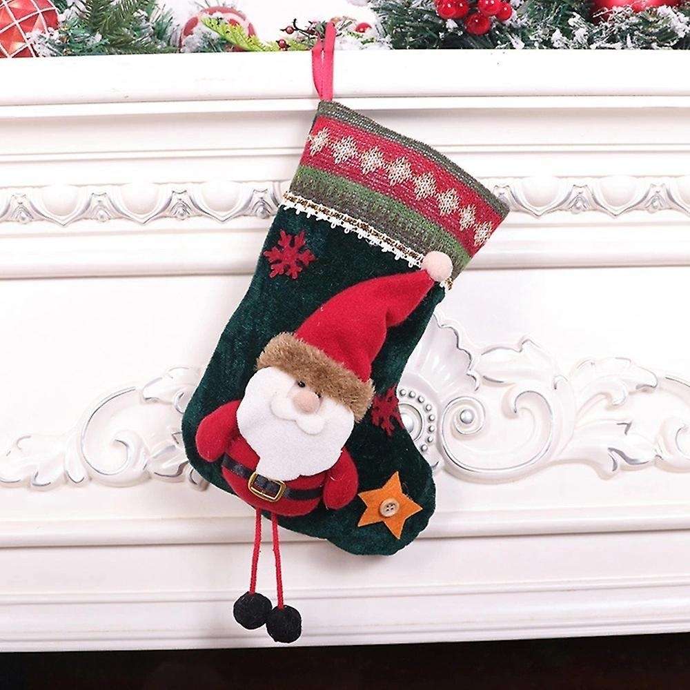 3 Pack Christmas Stockings for Xmas Holiday Party Decoration, A