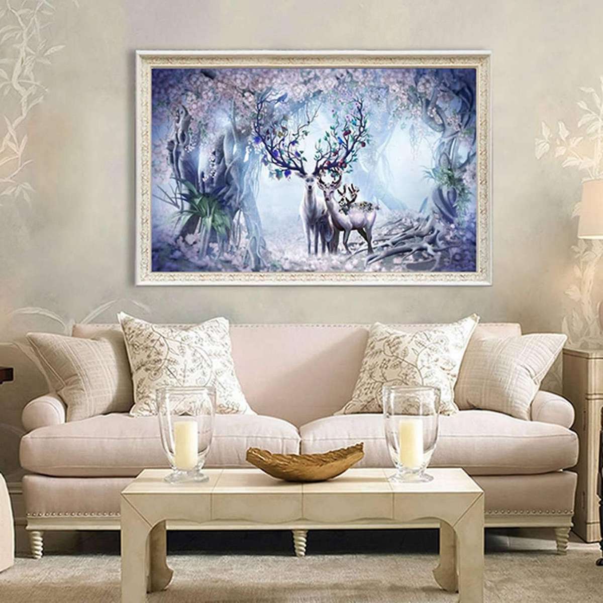 Diy 5d Diamond Painting, Rhinestone Embroidery Elk House