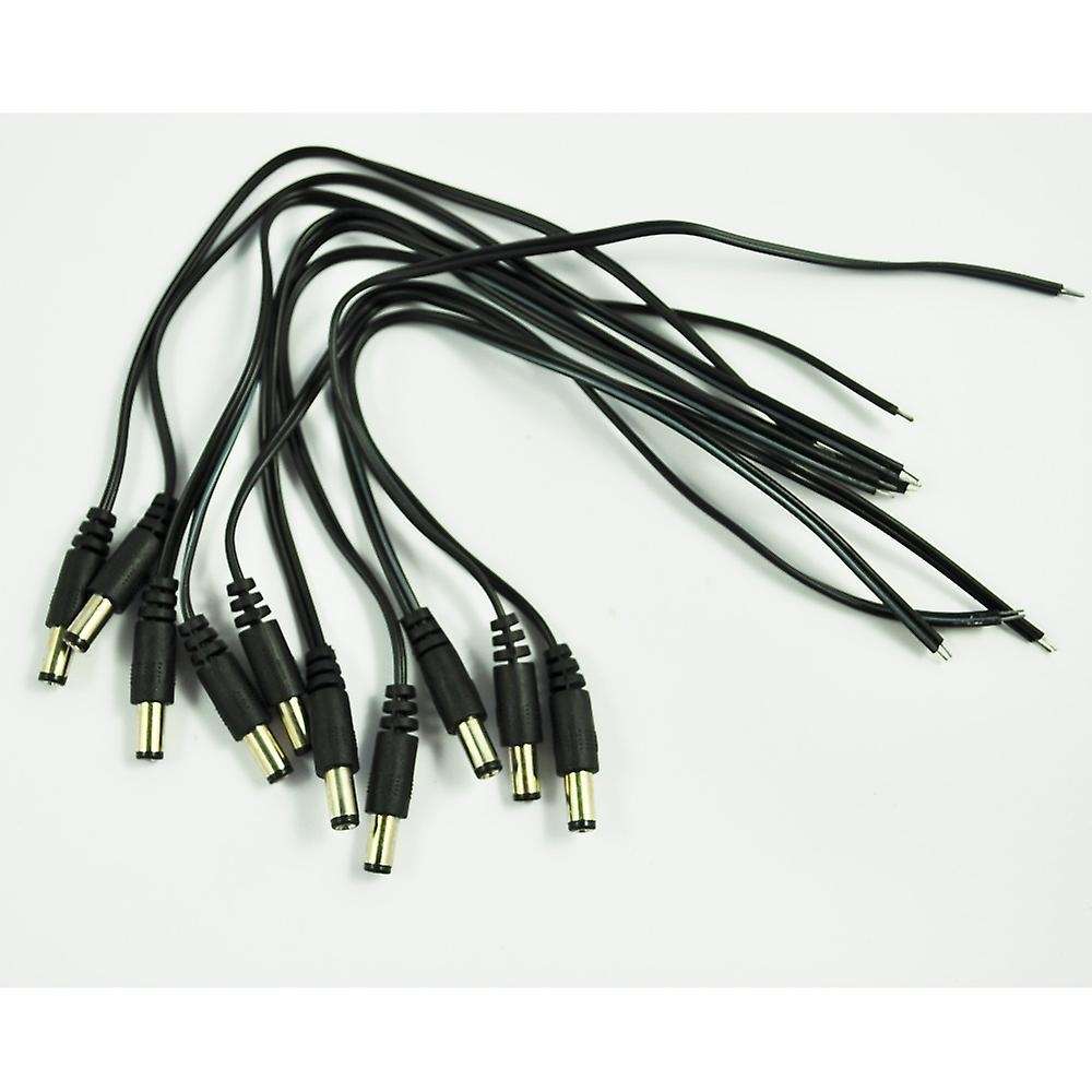 10pcs 5.5x2.1mm Male Dc Power Pigtails Plug Lead Cord for Cctv Camera