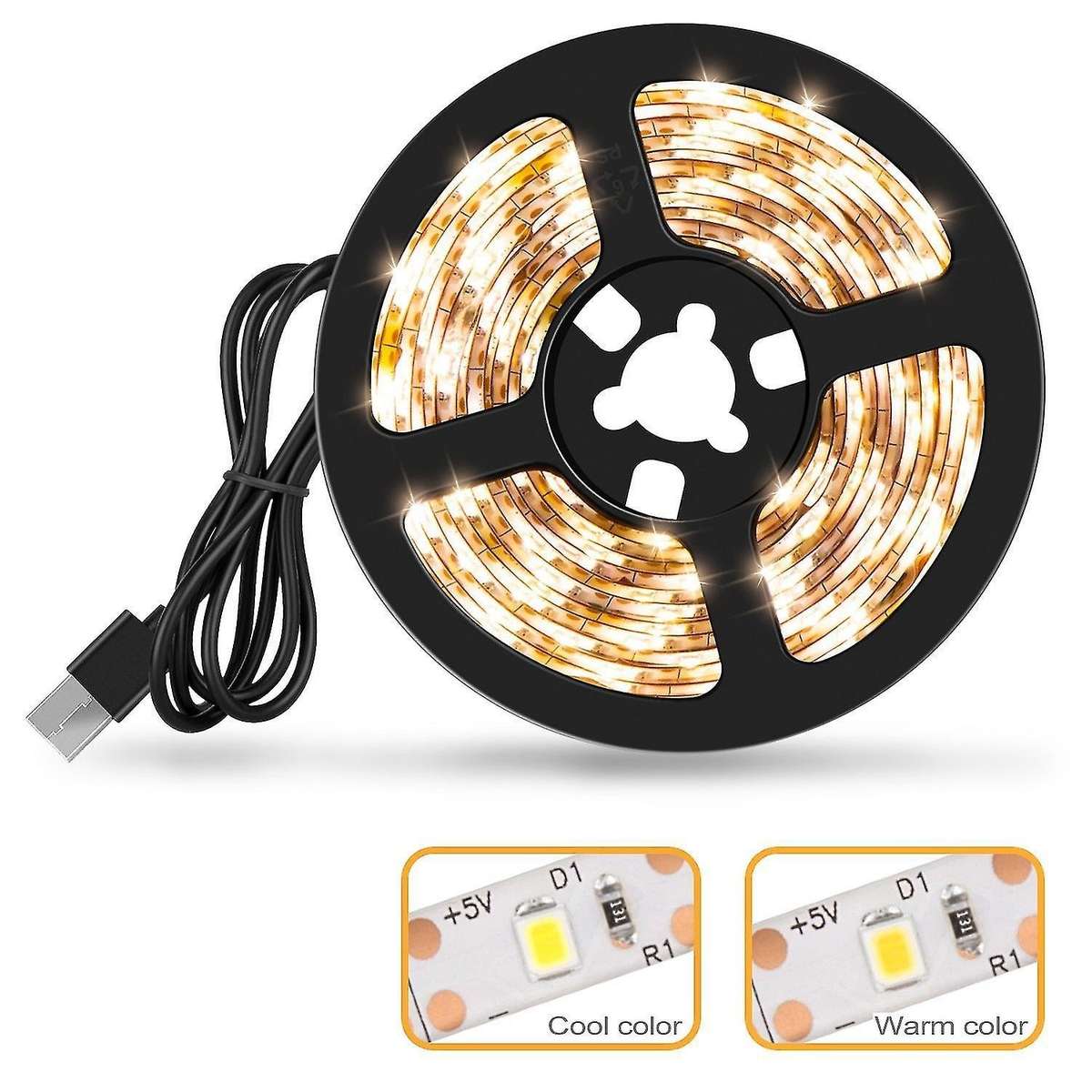 Waterproof Led Strip 5v Usb Tv Led Light Tape 3meter Warm White