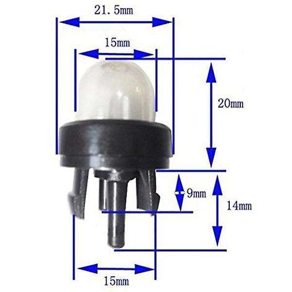 5 Feet 3 Sizes Fuel Line Hose with Snap In Bulb Fuel Filter for Zama
