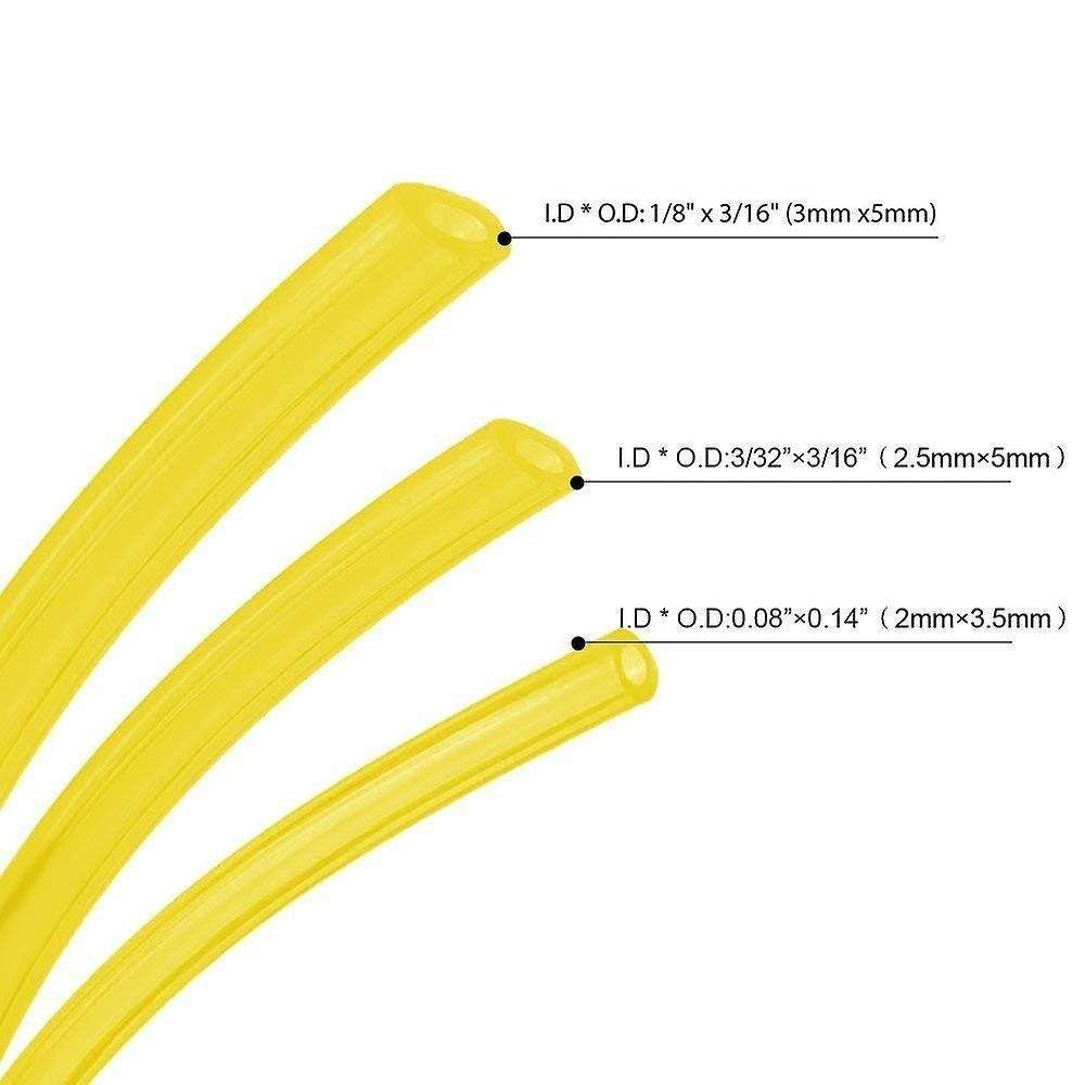 5 Feet 3 Sizes Fuel Line Hose with Snap In Bulb Fuel Filter for Zama