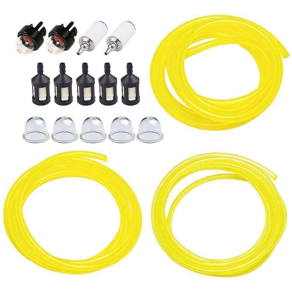 5 Feet 3 Sizes Fuel Line Hose with Snap In Bulb Fuel Filter for Zama