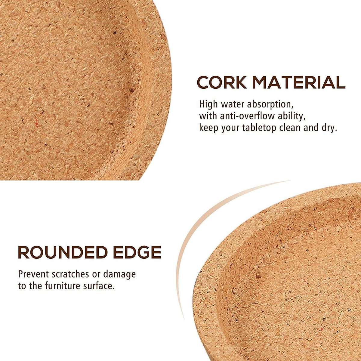 5 Pcs Cork Coaster for Beverage Coasters, for Restaurants and Bars
