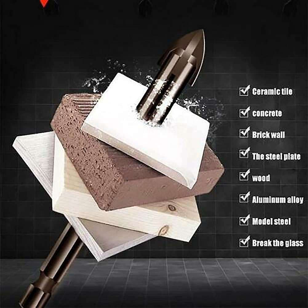 5pcs Universal Triple-cornered Cross Alloy Drill Bit Set(3/4/5/6/8mm)
