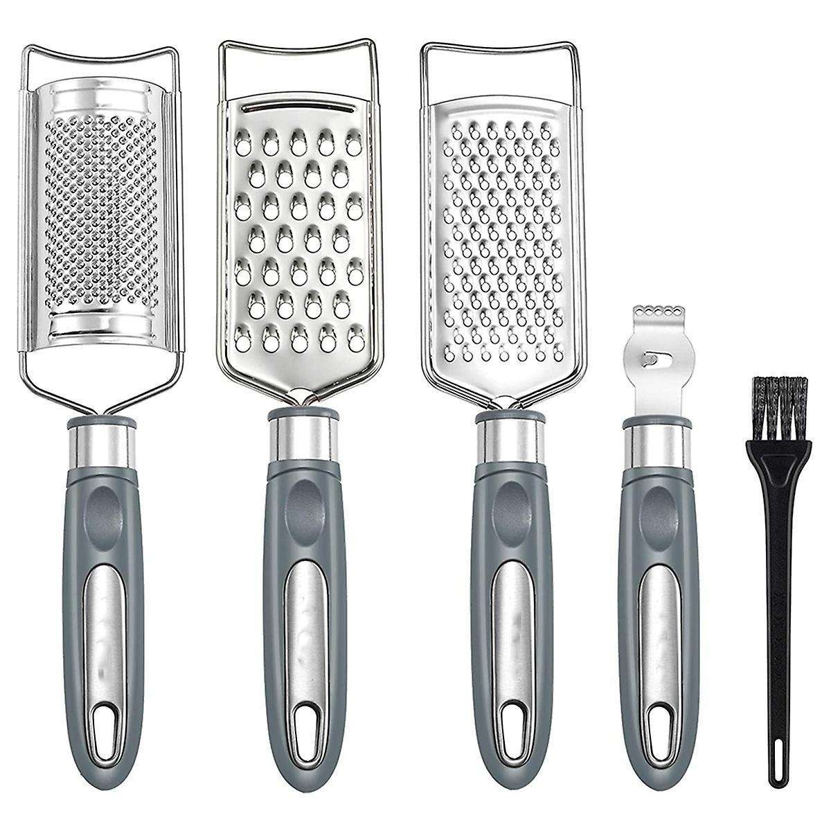 4pcs Cheese Grater & Peeler,lemon Zester, Stainless Steel