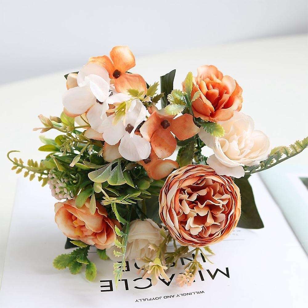 Artificial Flowers,wedding Bouquets for Party Home Decor (champagne)
