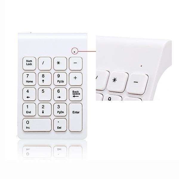 Wireless 2.4ghz 18 Keys Numeric Keyboard for Laptop Pc & Mac Black