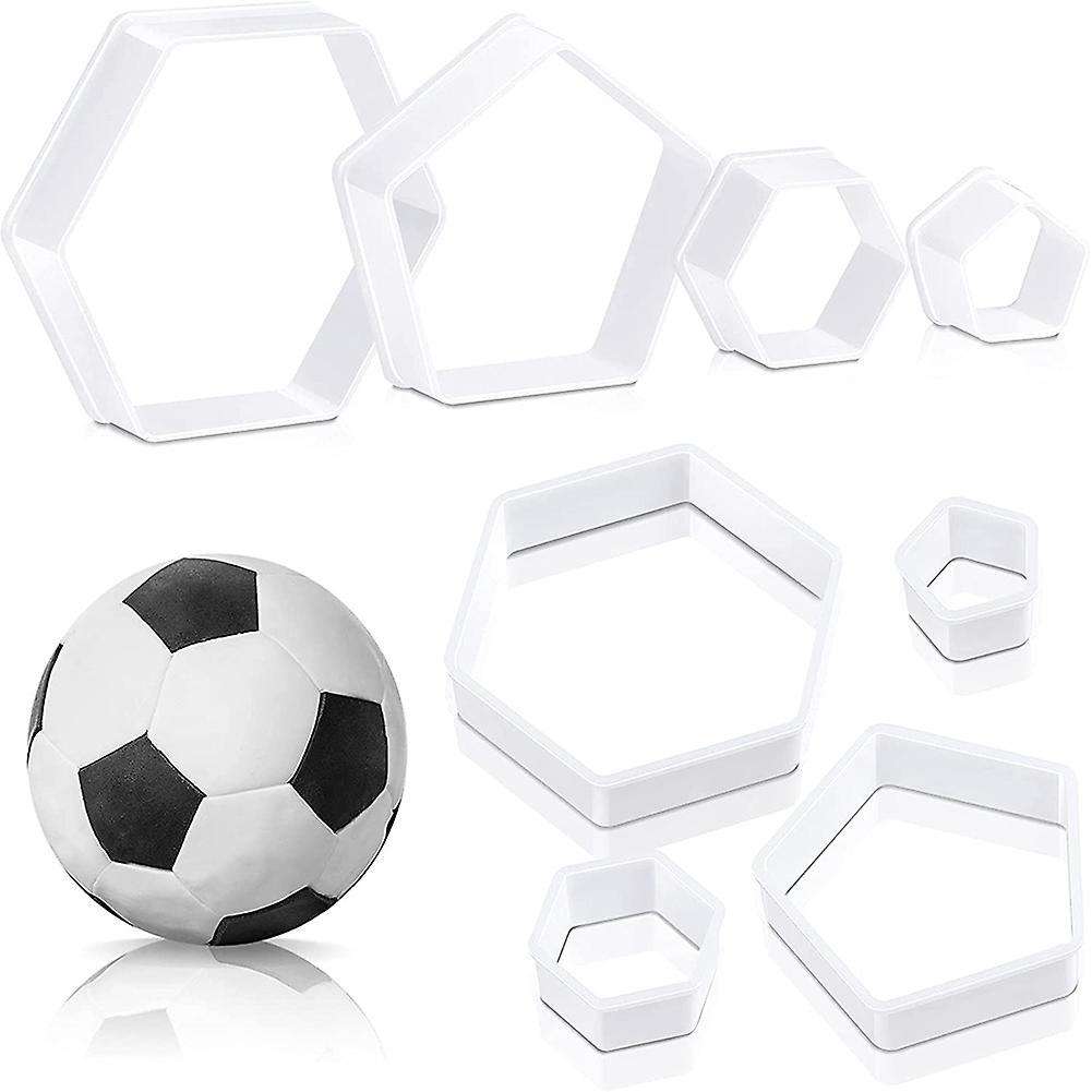 Football Pattern Cookie Cutters Hexagon Cutter for Diy Cake Tools