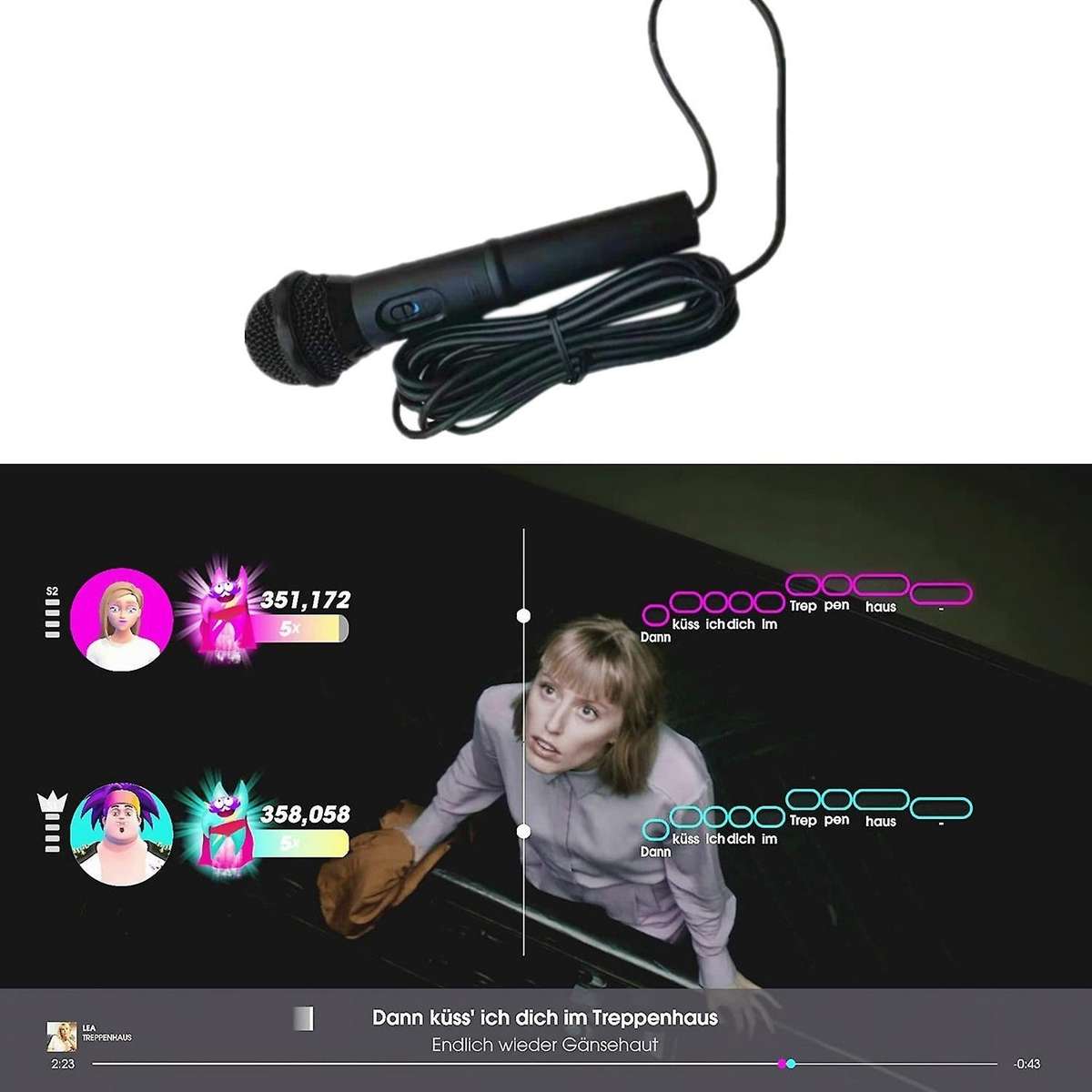 2pcs Let's Sing Song Yousheng Game for Switch Ns Game Console Pc