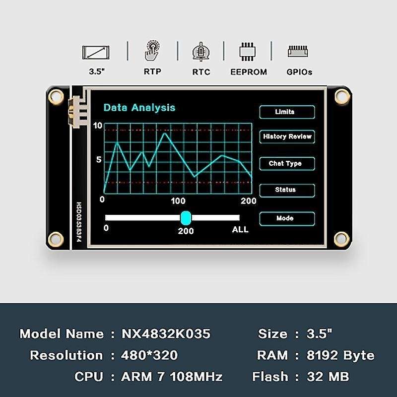 Lcd Press Screen for Nextion Nx4832k035 Hmi Usrt Tft Lcd 3.5-inch