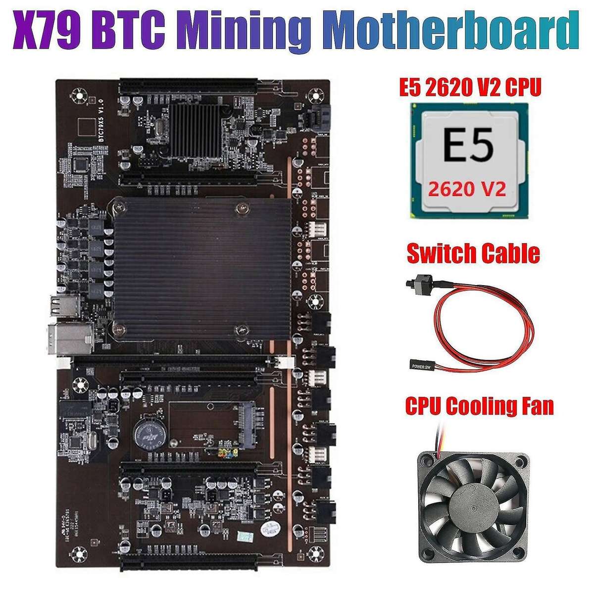 Btcx79 H61 Mining Motherboard Support 3060 3070 Graphics Card for Btc
