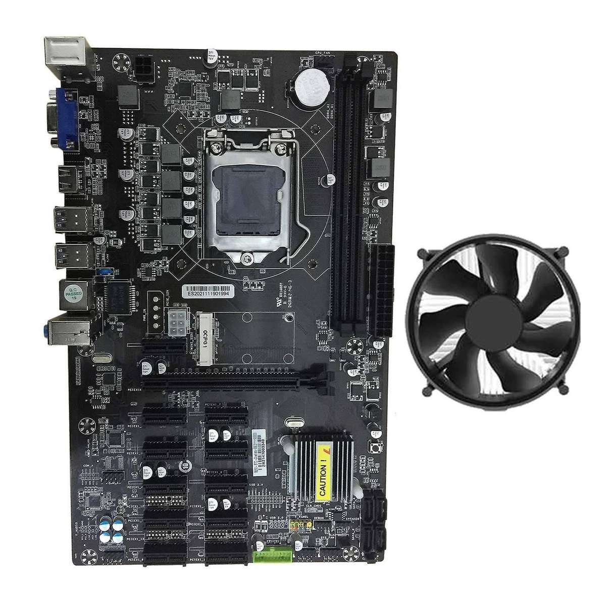 B250 Btc Mining Motherboard with Cpu Cooling Fan for Bitcoin Mining