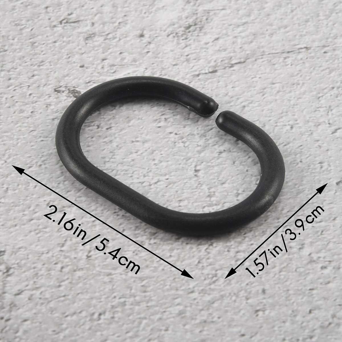 24 PCS Shower Curtain Rings Plastic Shower Curtain Hooks Compatible Bathroom Shower Rod