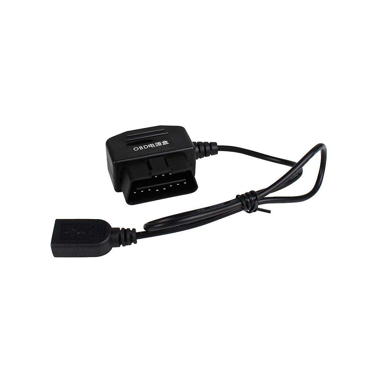 24hours 5v 3a Usb Car Charge Cable Obd Hardwire Kit with Switch 0.5meter Wire for Dash Cam Camcorde