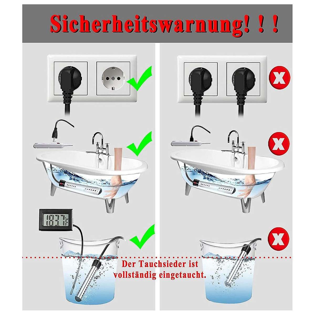 2500W Heater, Pool Heater Automatic Timer, Safe Pool Heating Heater, Perfect Eu Plug