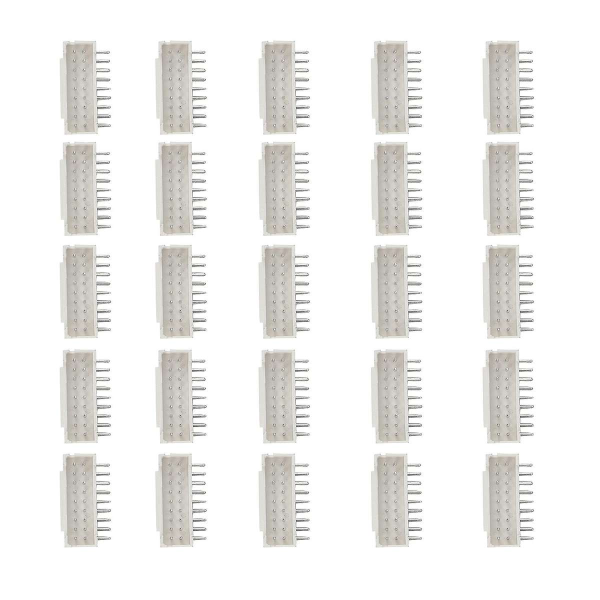 25Pcs BTC BCH ZEC ETH Miner Connector 2X9P Male Socket Curved Needle Suitable for Asic Miner Antmin