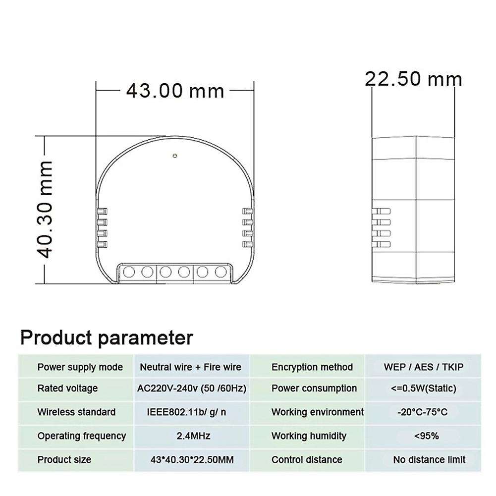 2CH WiFi/Tuya Smart Life Control Switch Breaker Smart Home Appliance Switch Traditional Switch Turn