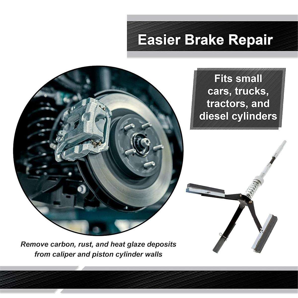 2in Small Brake Cylinder Hone Tool - Engine Cylinder Hone Deglazer 1.25-3.5in Piston Honing with 3Pc