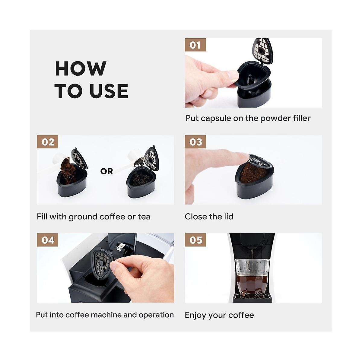 2-In-1 Coffee Capsule Pod for NESTLE ST 9662.62 Refillable Filter Pod Replacement Coffee Capsule Tea