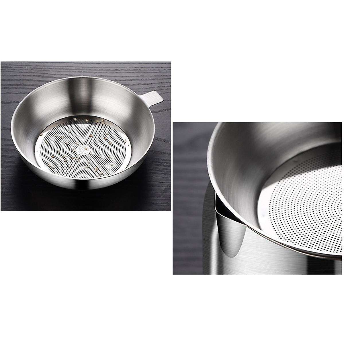 2l Stainless Steel Oil Filter Pot Lard Strainer Tank Container Jug High Capacity Storage Can Kitche