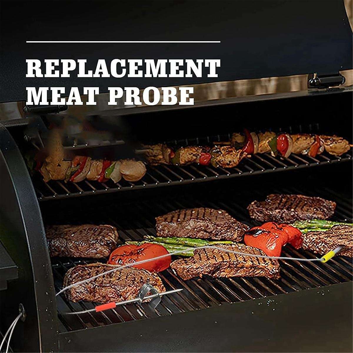 2-Pack Meat Probe for ,, Wood Pellet Grill,with Probe Grommet and Temperature Probe Clip