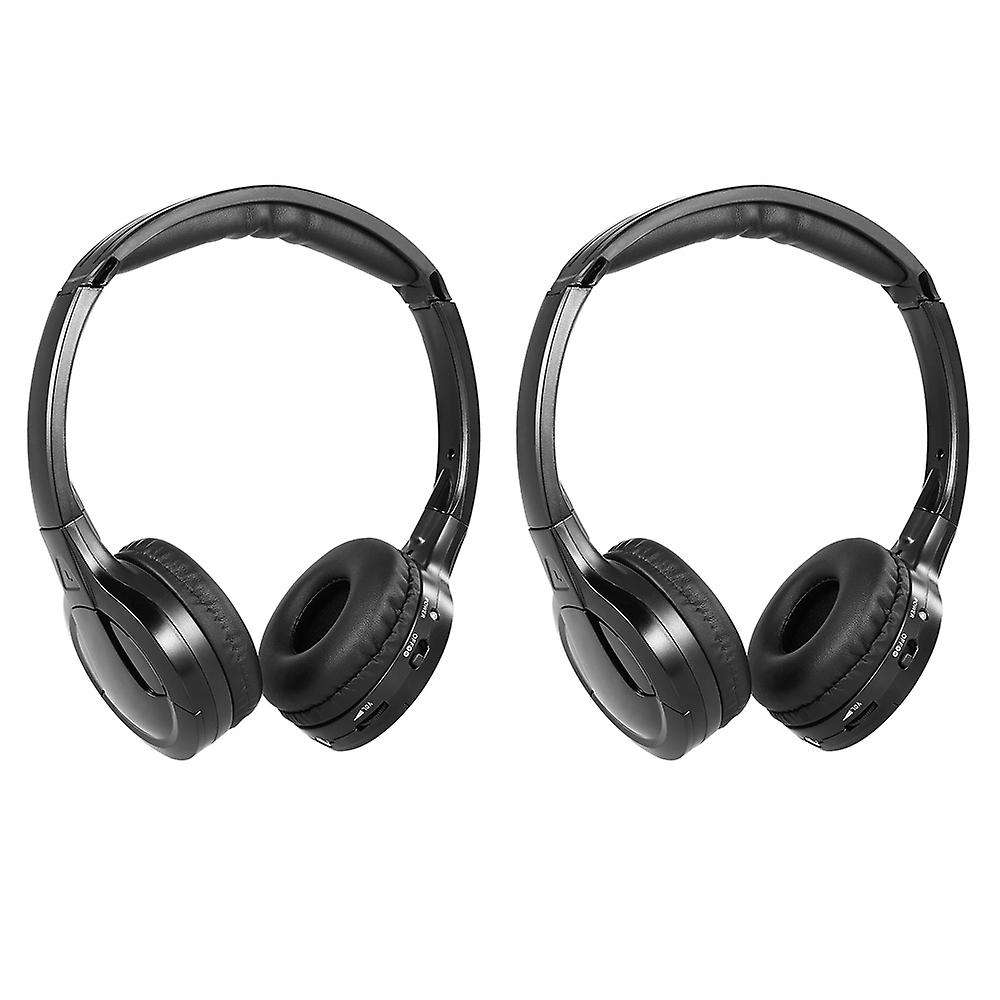 2pack Ir Wireless Headphones for Car Dvd Player Headrest Video,on-ear Infrared Headphones Headset Un