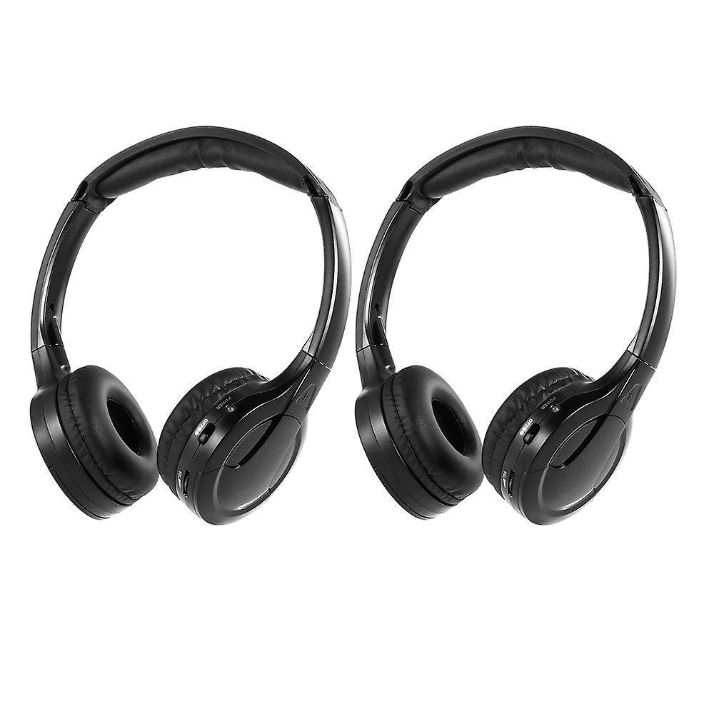 2pack Ir Wireless Headphones for Car Dvd Player Headrest Video,on-ear Infrared Headphones Headset Un