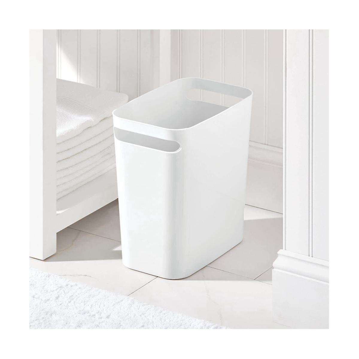 2pack Plastic Trash Can Wastebasket, Classic Garbage Container Recycle Bin for Bathroom, Bedroom, Ki
