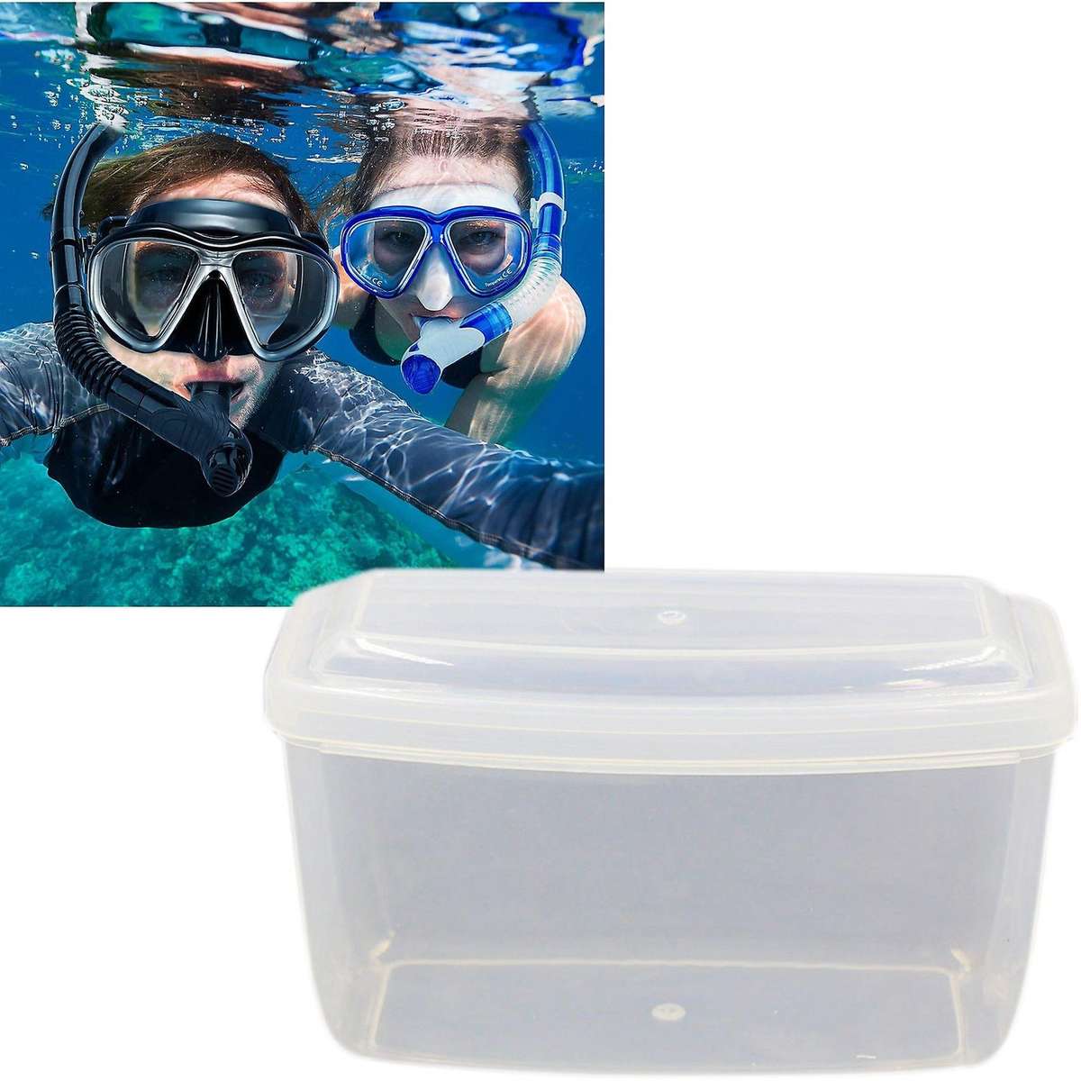 2Pack Scuba Mask Box Diving Snorkel Mask Storage Case