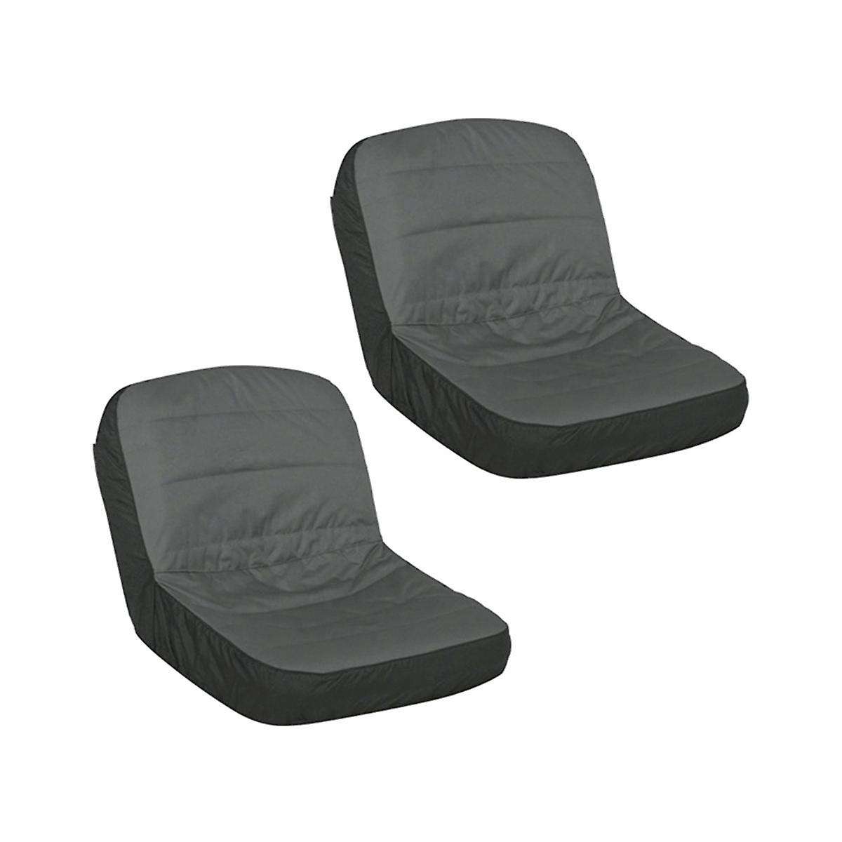 2pack Universal Riding Lawn Mower Tractor Seats Cover Padded Comfort Pad Storage Pouch Medium Black