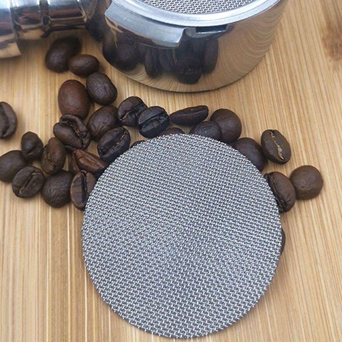 2PC 51mm Puck Screen/Espresso Portafilter Lower Shower Screen/Contact Screen - Stainless Steel