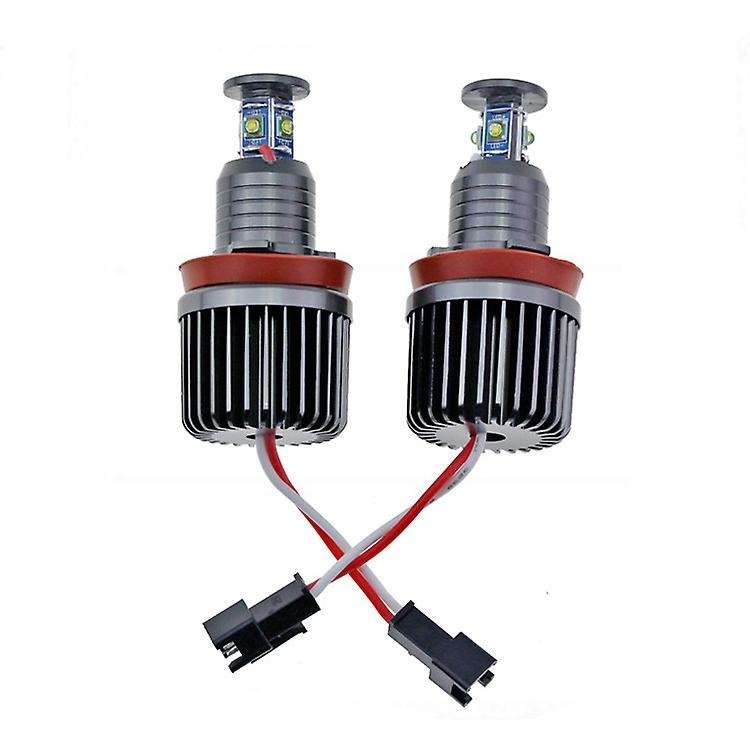 2Pcs 40W H8 LED Error Free Angel Eyes Light Headlight Lamp for - E90 E92 E82 E60 E70 X5 E71 X6 Fog L