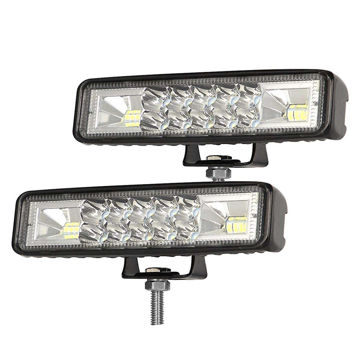 2pcs 6 Inch 120w Flood Spot Led Work Light Bar Waterproof Warning Light for Driving Offroad Car Trac
