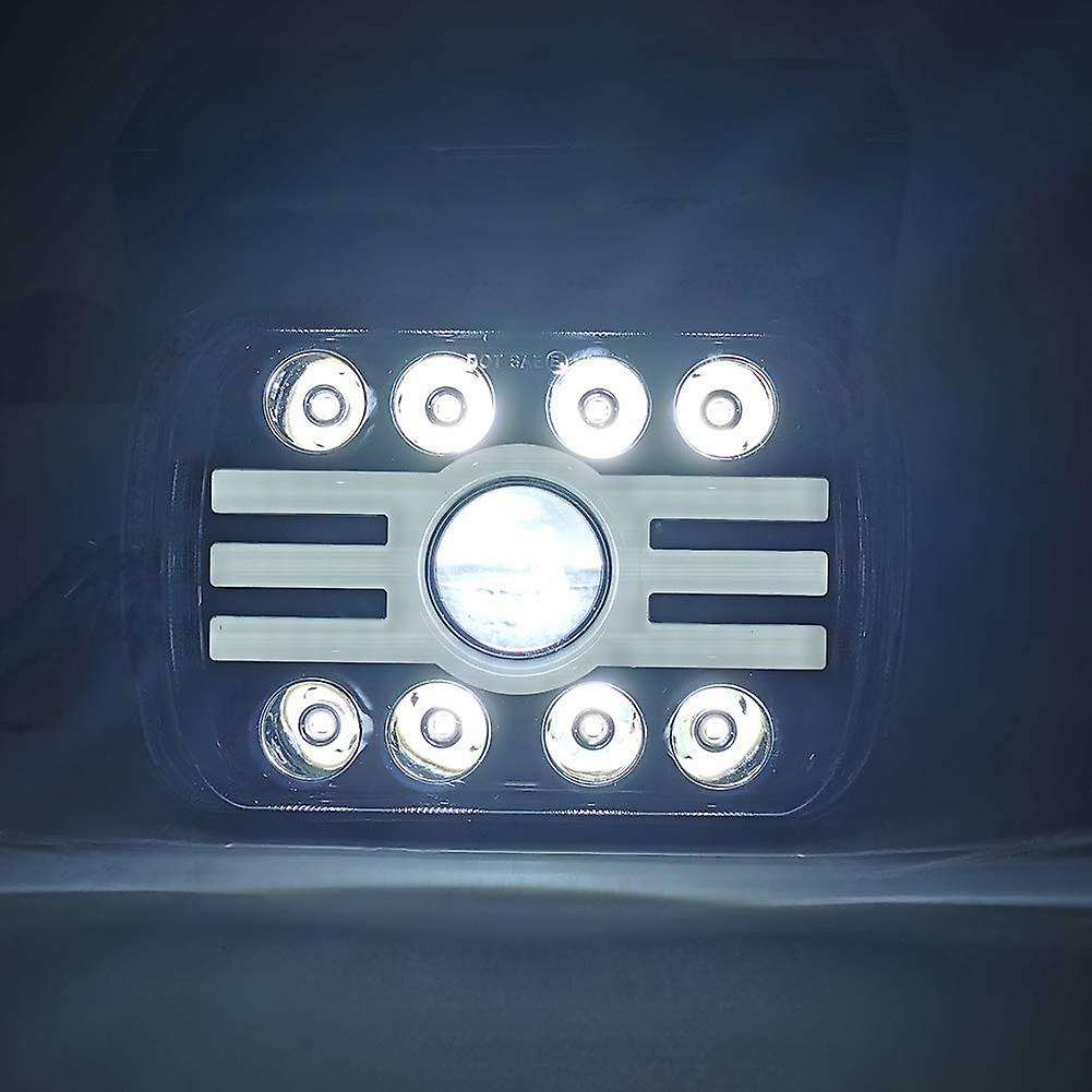 2PCS 5X7 7X6 Inch LED Headlight Angel Eye with 8 Lens, 500W 30000LM Working Headlight for