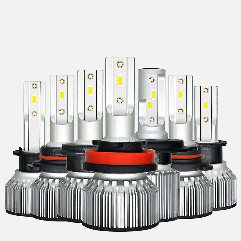 2Pcs 6000K Csp Car Led Headlight Bulb 50W 6400Lm Car Shape 9012